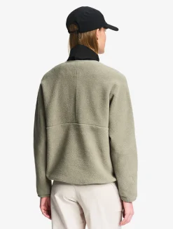 Veste sherpa légère à col zippé - Kaki