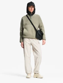Veste sherpa légère à col zippé - Kaki