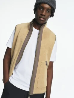 Veste sherpa sans manches réversible T-KIT - Beige