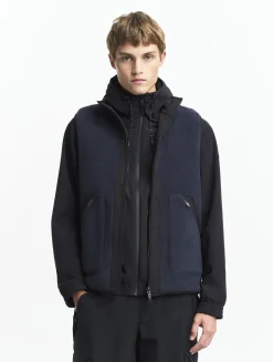 Veste sherpa sans manches réversible T-KIT - Bleu