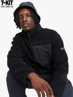 Veste T-KIT sherpa bi-matière - Noir